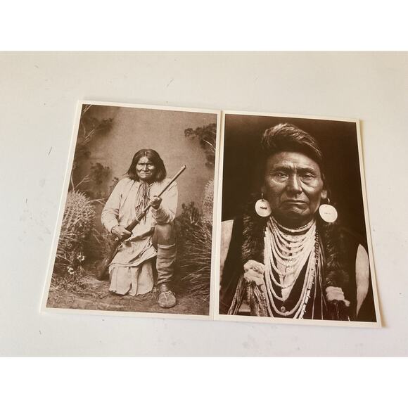 1991 & 1992 AZUSA Postcards Chief Joseph & Geronimo - Picture 8 of 9